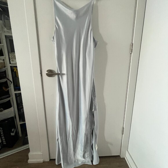 Blue Silk Halter Oak and Fort Dress - Picture 8 of 8